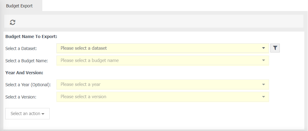 modeller budget export