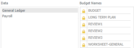 budget names